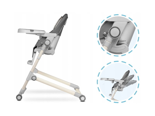 Lionelo dječja hranilica Cora, siva