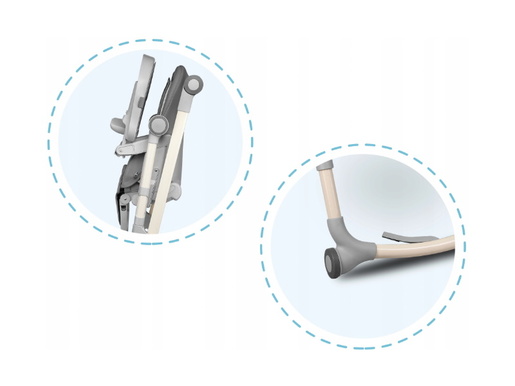 Lionelo dječja hranilica Cora, siva