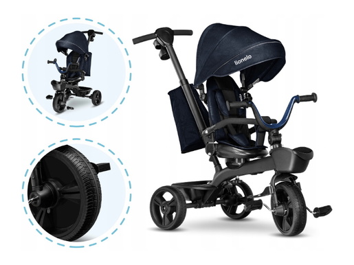 Lionelo tricikl Kori, 2 u 1, okvir od magnezija, plavi