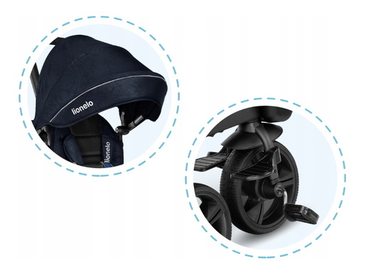 Lionelo tricikl Kori, 2 u 1, okvir od magnezija, plavi