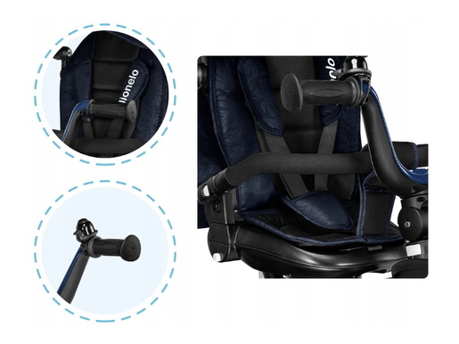 Lionelo tricikl Kori, 2 u 1, okvir od magnezija, plavi