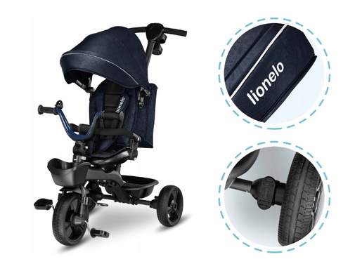 Lionelo tricikl Kori, 2 u 1, okvir od magnezija, plavi