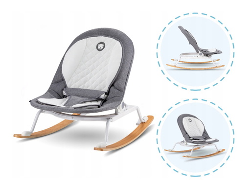 Lionelo dječja zibalica Rosa, siva-bijela