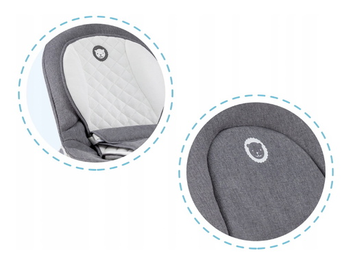 Lionelo dječja zibalica Rosa, siva-bijela