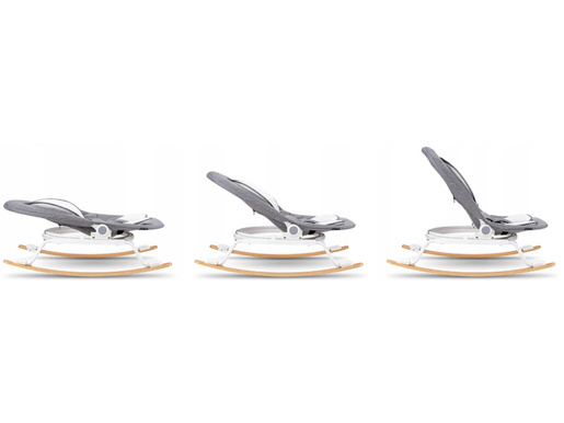 Lionelo dječja zibalica Rosa, siva-bijela