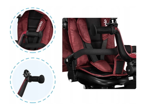 Lionelo tricikl Kori, 2 u 1, okvir od magnezija, crveni