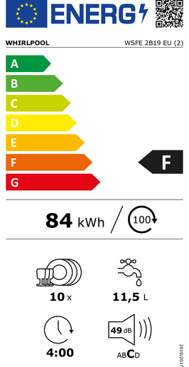 Whirlpool perilica posuđa WSFE 2B19 EU