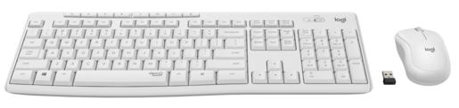 Logitech MK295,920-009824, Silent Wireless tipkovnica + miš, bijela
