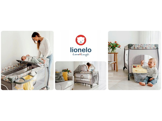 Lionelo dječji prijenosni krevetić Sven PLUS, siva-scandi, 5g JAMSTVA
