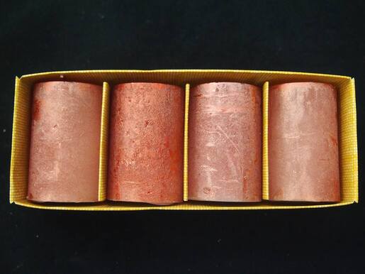 Svijeća metalik 5x7.5cm. 4kom - crvena