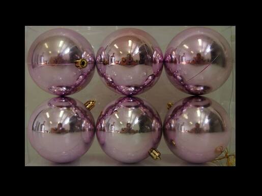 Plastične kuglice 8cm/6kom - sv.lila