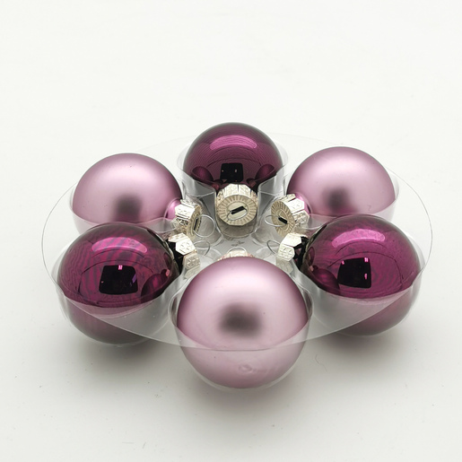 Staklene kuglice 4 cm/24kom - ljubičaste S/M