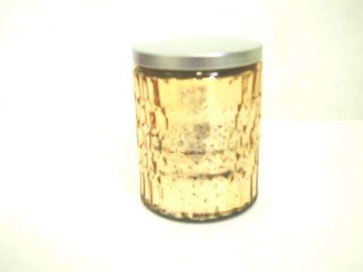 Svijeća u čaši s poklopcem 7x9cm - zlatna miris