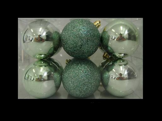 Plastične kuglice 6cm/12kom - eukaliptus