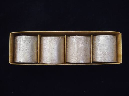 Svijeća metalik 4.3x5cm. 4kom - sv. roza