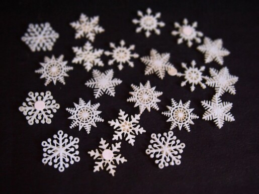 Božićni ukras, naljepnica pahuljice 4cm - 20kom