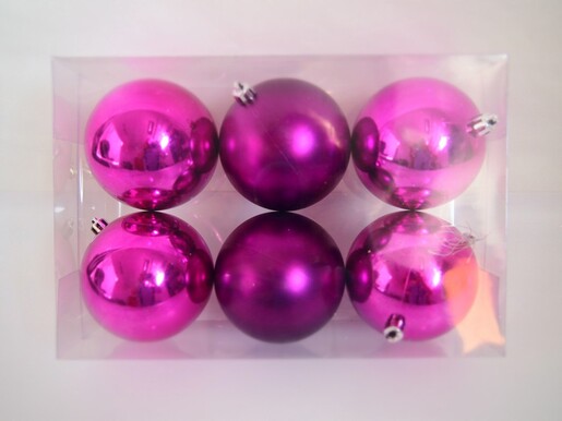 Plastične kuglice 8cm/6kom - magenta S/M