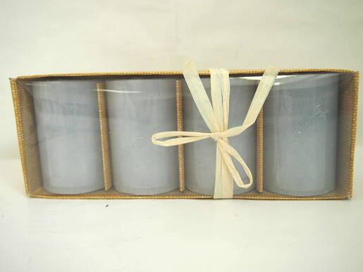 Svijeća frost 5x7.5cm. 4kom - sv. plava