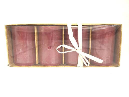 Svijeća frost 5x7.5cm. 4kom - crvena