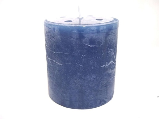 Svijeća frost 6.8x7.2cm - t. plava