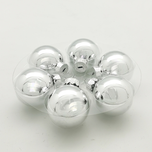 Staklene kuglice 4 cm/24kom - srebrne S