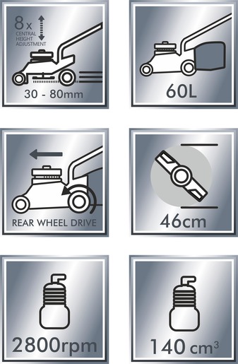 ADK samohodna motorna kosilica WR65195ABK  - Briggs & Stratton 500E motor, 140 cm³ / 46 cm - oštećena ambalaža