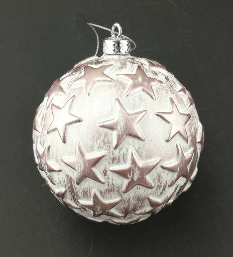 Plastična kuglica Roza - 10 cm - 2 kom