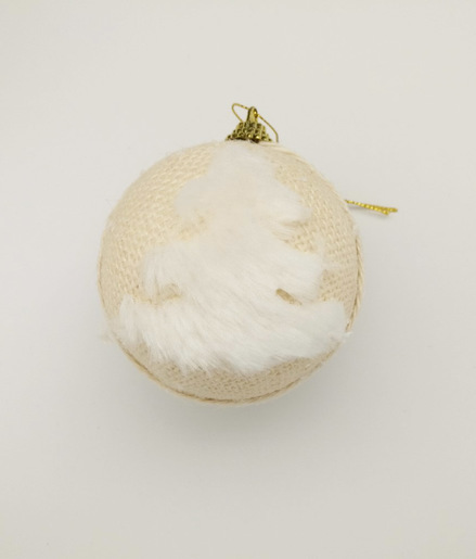 Krznena kuglica za bor - 3 kom