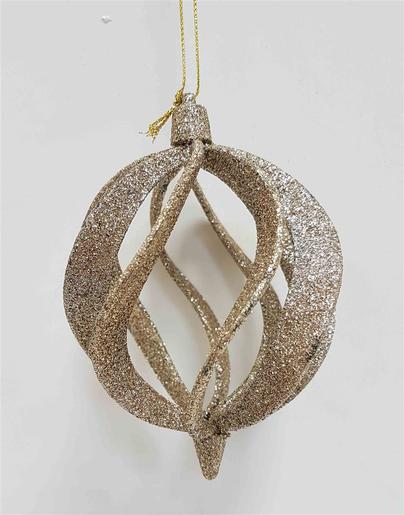 Plastična kuglica - Champagne - 8 cm, 87573C