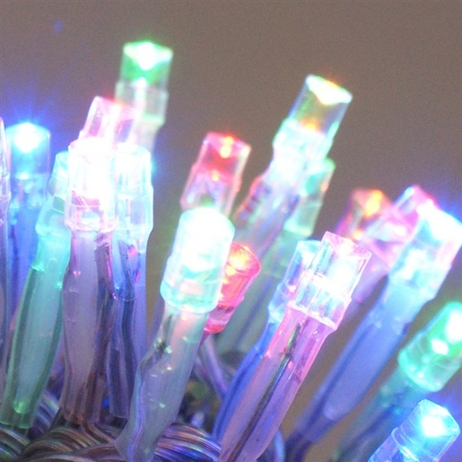 300 LED žaruljica ŠARENE - 15 metara - Prozirna žica - IP 44