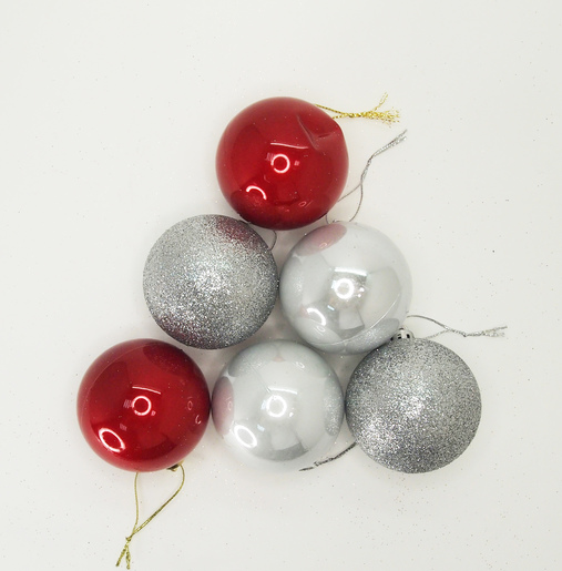 Plastična kuglica MIX 3 boje 6 cm - 9 kom