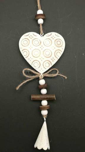 Metalna viseća dekoracija - Srce 88903A