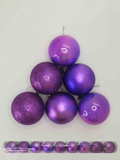 Plastična kuglica - Ljubičasta 6 cm - 9 kom 82610