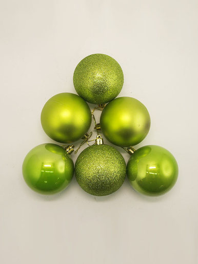 Plastična kuglica - Zelena 8 cm - 24 kom