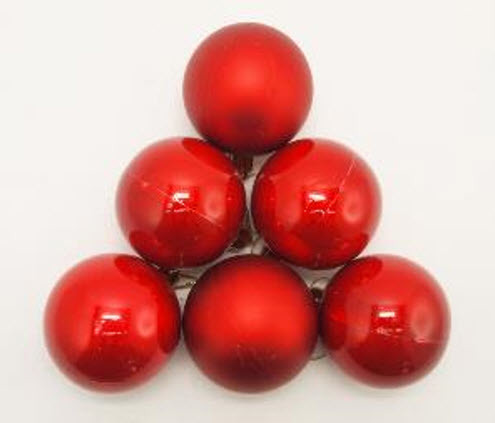 Plastična kuglica - Crvena 8 cm - 24 kom 83870