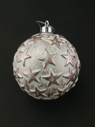 Plastična kuglica Roza - 8 cm - 3 kom 90590