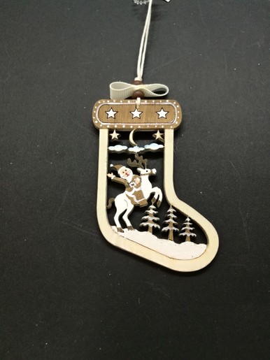 Drvena viseća dekoracija - Čizmica