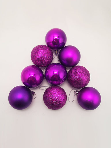 Plastična kuglica - Ljubičasta 6 cm - 9 kom 83873