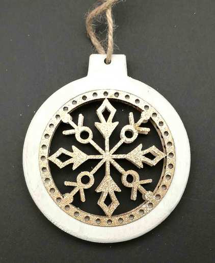 Drvena viseća dekoracija - Kuglica