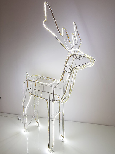 LED Jelen bijela boja - 95 x 18 x 105 cm, 87878B