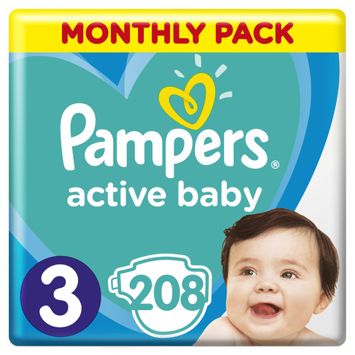 Pampers Active Baby mjesečno pakiranje S3 208 kom