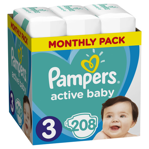 Pampers Active Baby mjesečno pakiranje S3 208 kom