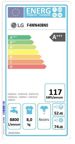 LG perilica rublja F4WN408N0