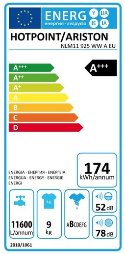 Hotpoint perilica rublja NLM11 925 WW A EU