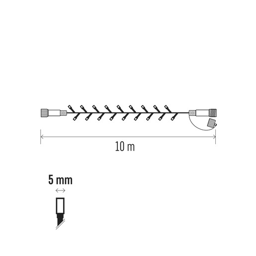 LED lampice 100 LED 10m hladna bijela