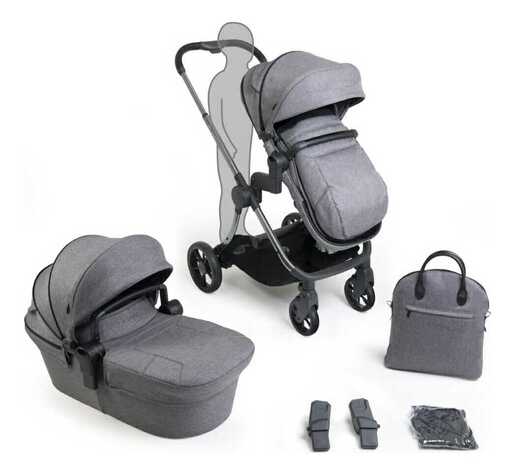 iCandy Lime Lifestyle kolica, Phantom Charcoal Combo, siva, crno podvozje