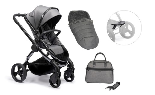 iCandy Peach kolica, Phantom Dark Grey Twill,crno podvozje