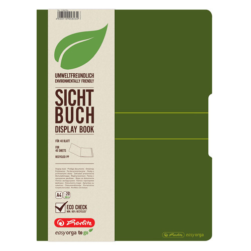 Mapa s varenim uložnim fasciklima A4/20, Easy orga to go, Herlitz Green, zelena