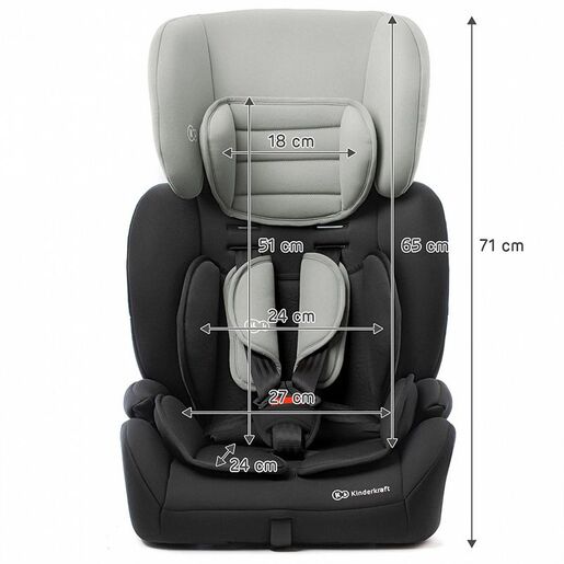 Kinderkraft autosjedalica Concept (9-36 kg), crno-siva