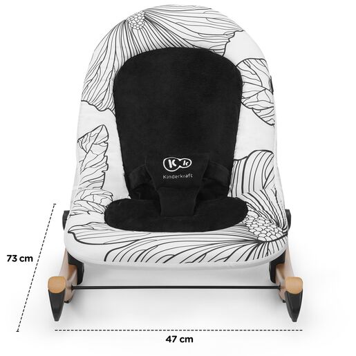 Kinderkraft njihaljka Bouncer FINIO, crno-bijela